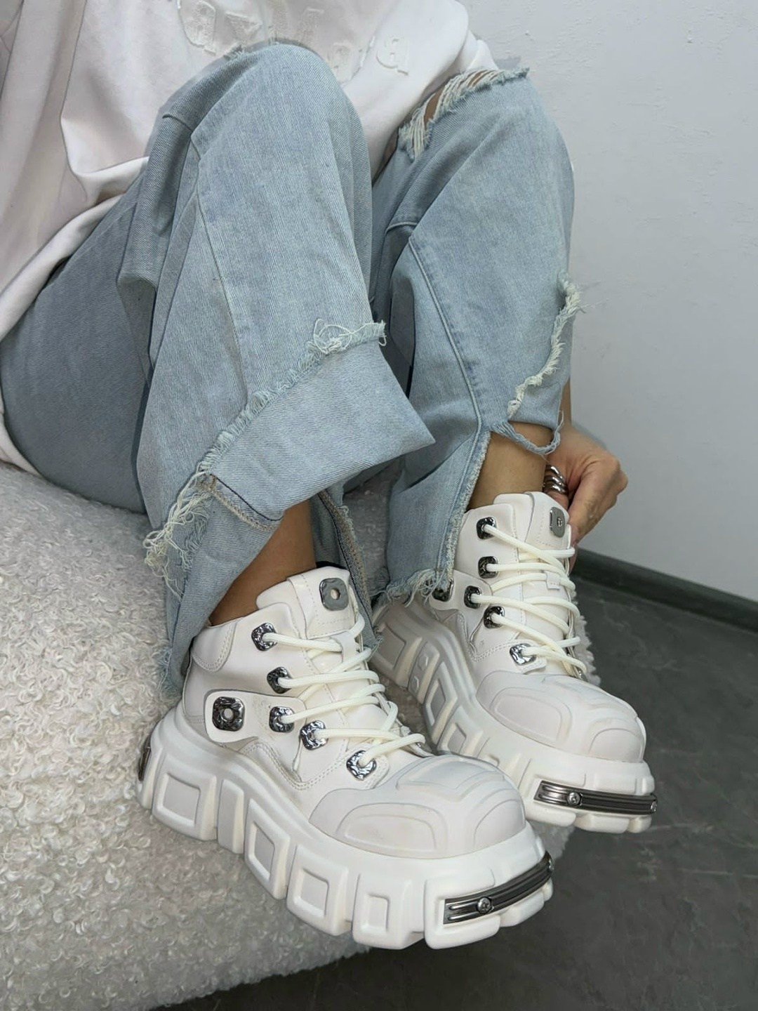 ботинки new rock массивные на высокой подошве,,кроссовки женские balenciaga, на платформе,ботинки нью рок