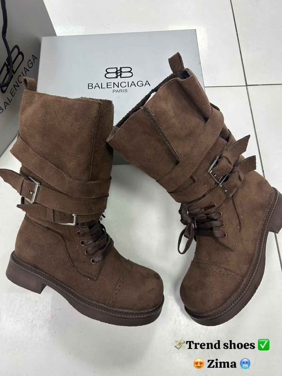 женские ботинки,, женская,ботинки осенние с натуральным мехом balenciaga,зимние женские ботинки