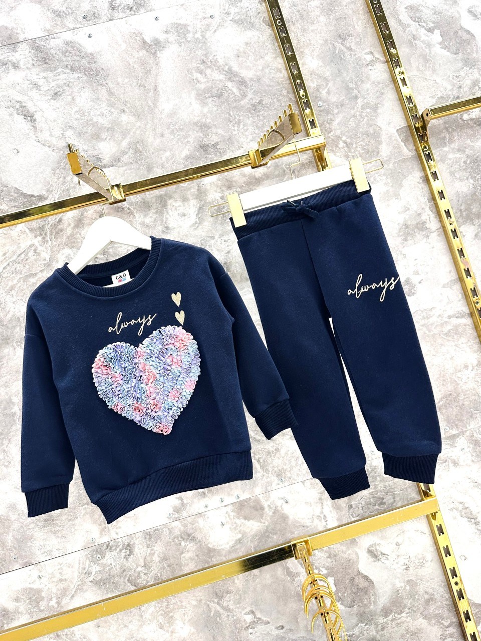 свитшот с декором,cвитшот для девочки,детские комплекты,костюмы для девочки,костюм синий