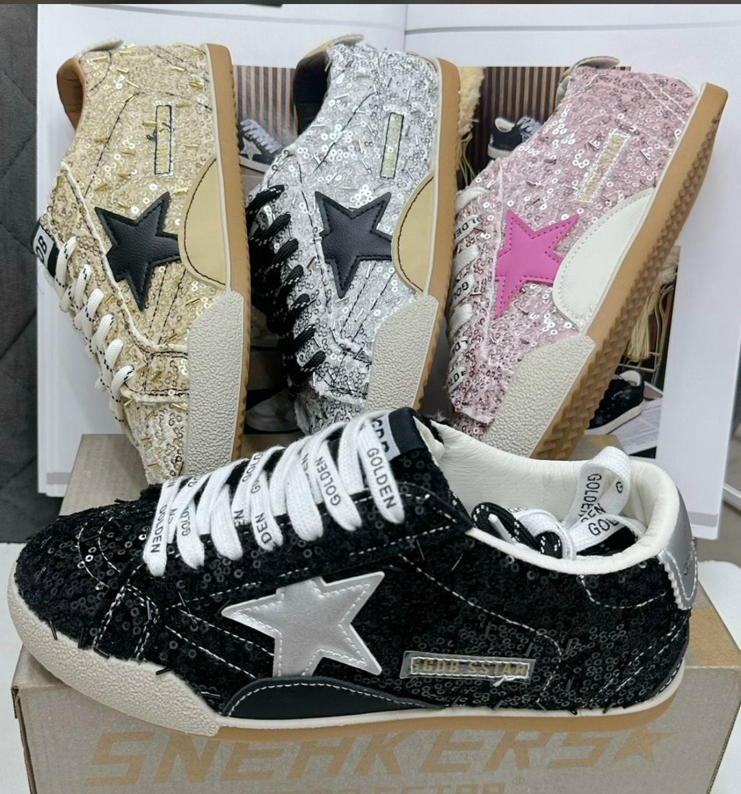 ,кеды golden goose,кеды super-star с блестками golden goose черный,кроссовки golden goose,кеды super-star golden goose черный