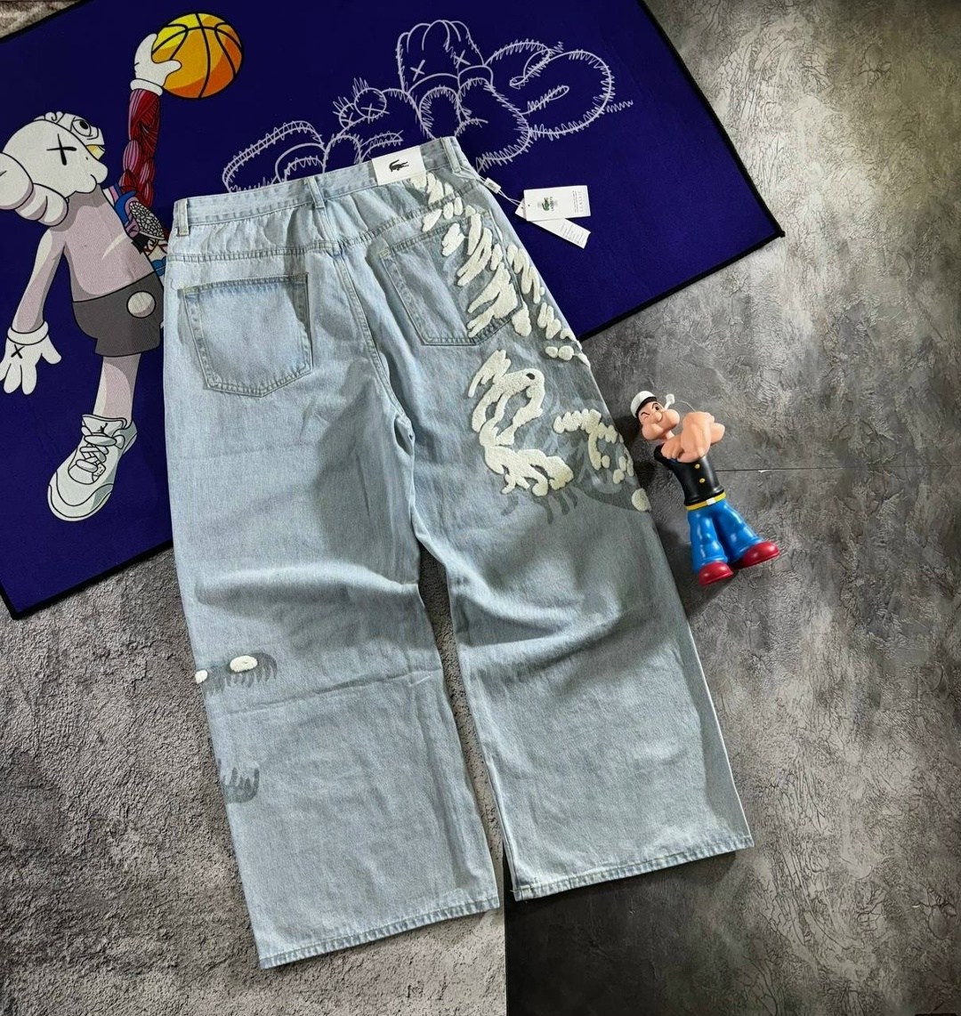 мужские джинсы,джинсы lacoste с крокодилом широкие,широкие джинсы,мужские мешковатые джинсы с буквенным принтом,джинсы лакоста широкие мужские