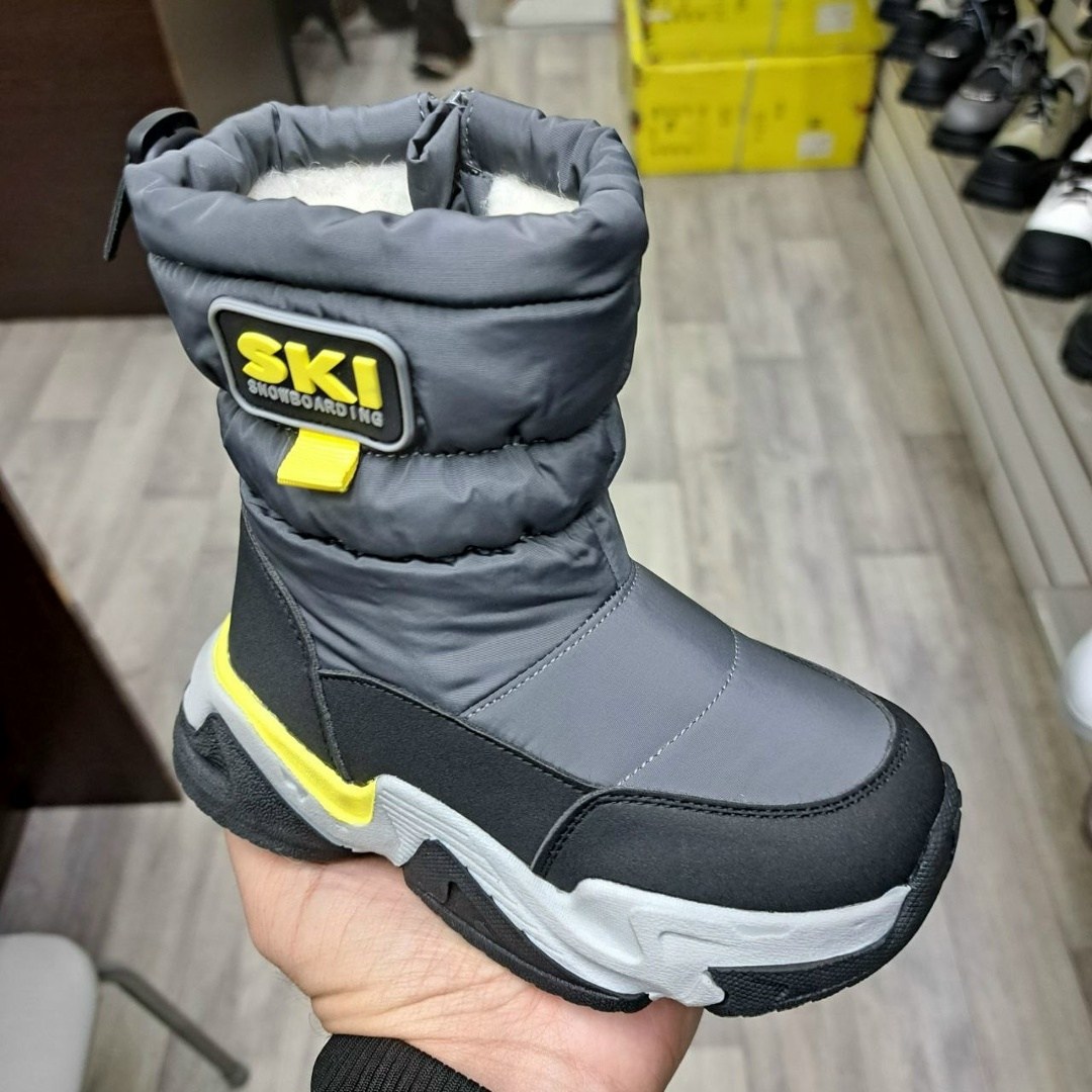 дутики honey girl размер 25 серый,дутики для девочек зимние,сапоги зимние детские мурсу,,зимние детские дутики