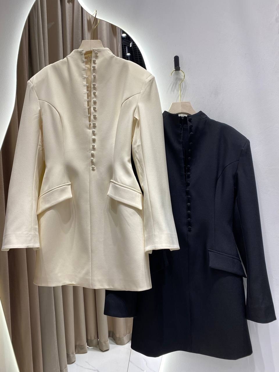 платье-пиджак,модное платье,черное платье жакет,женские жакеты,приталенный жакет