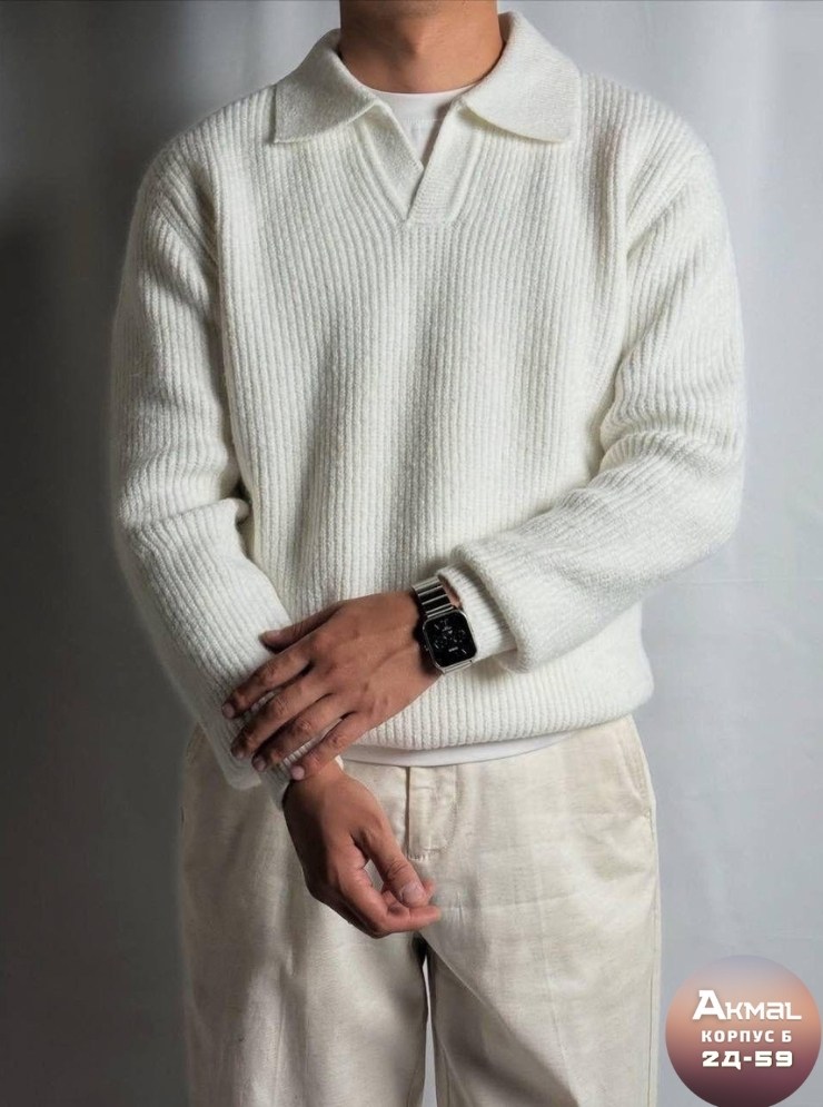 повседневный джемпер,мужской джемпер,мужская мода,свитер с воротником,мужской свитер