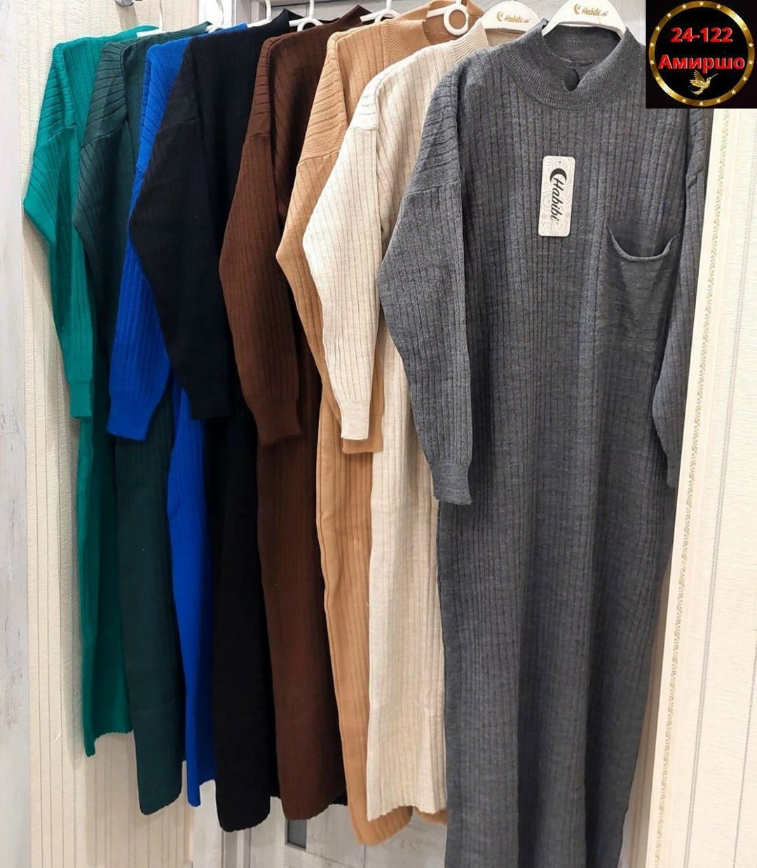 мусульманская платья,трикотажное платье,платье женская,платье теплое,вязаное платье