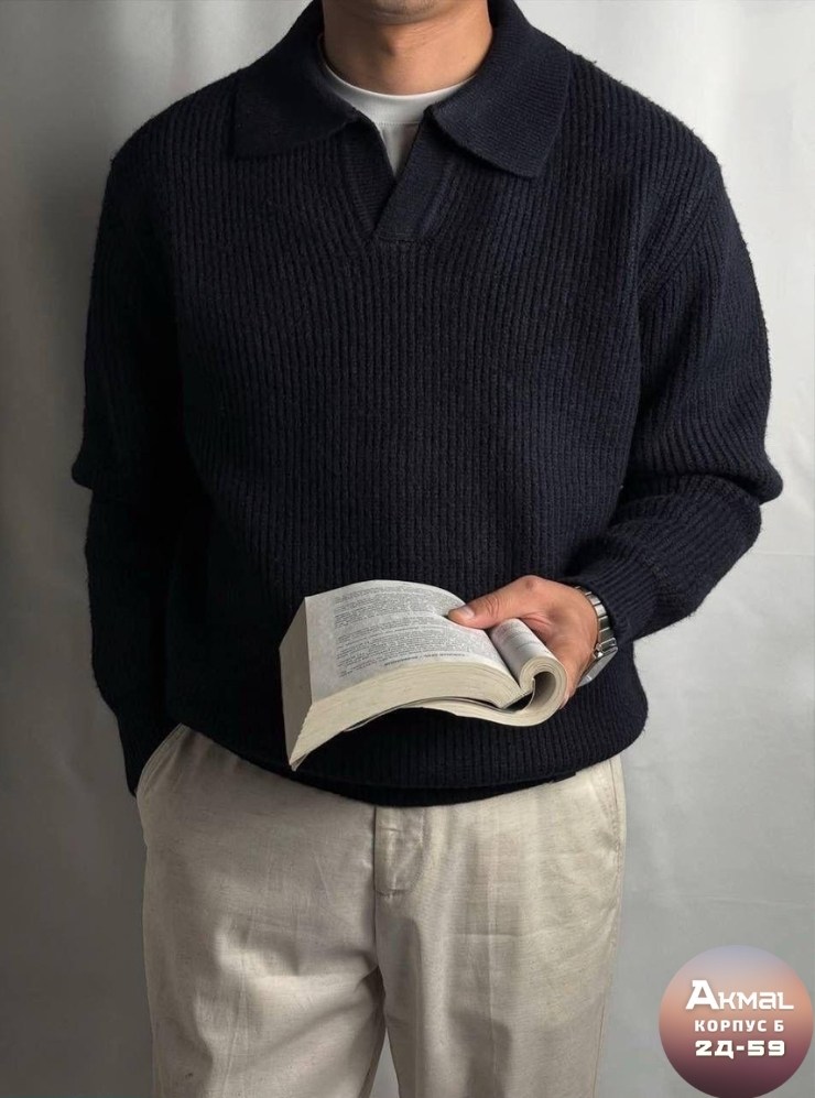 повседневный джемпер,мужской джемпер,мужская мода,свитер с воротником,мужской свитер