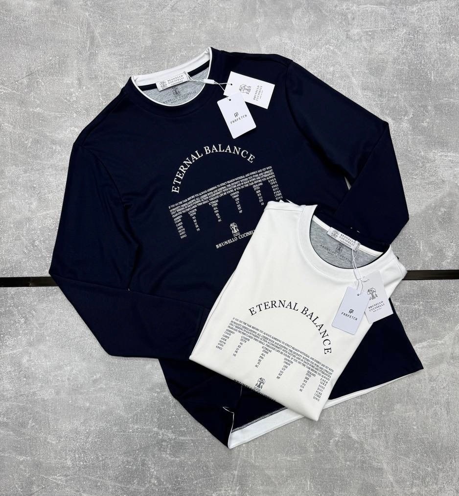 мужские свитшоты,лонгслив brunello cucinelli,мужской лонгслив,брендовые свитшоты,стильный свитшот