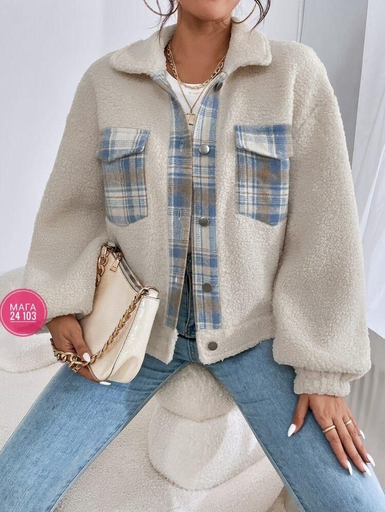 куртка в клетку,повседневная куртка,куртка модная,куртка женская,куртка меховая