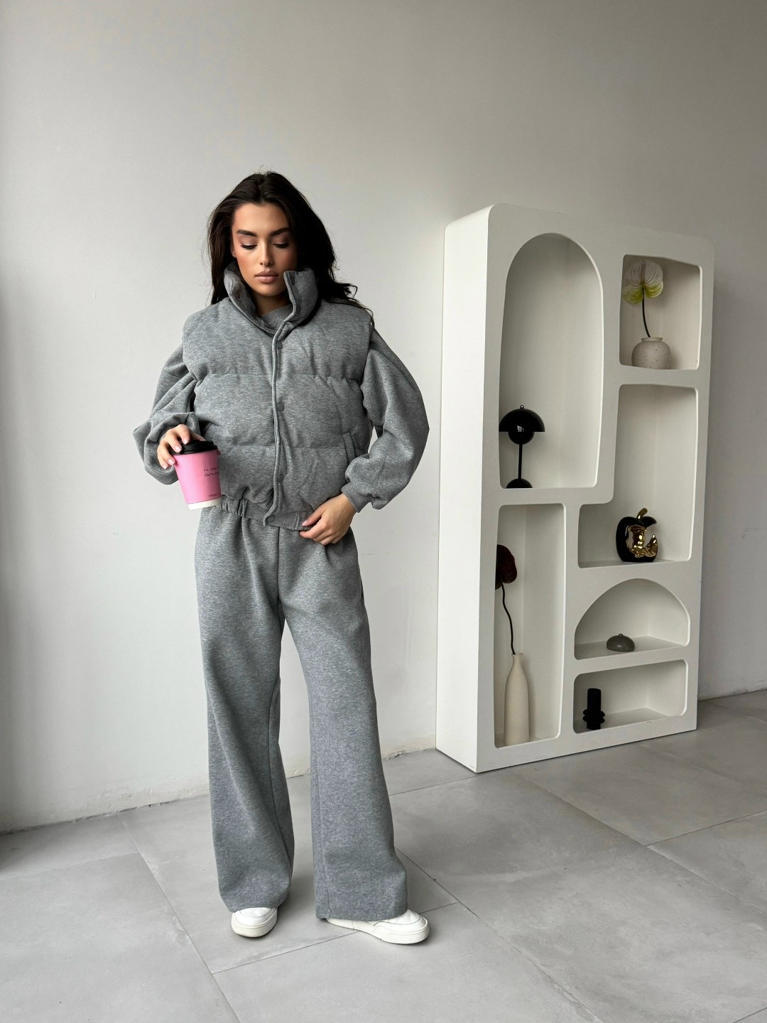 костюм на флисе,костюм тройка с курткой,miu miu женский серый костюм тройка premium,трендовый костюм тройка с курткой,костюм тройка женский