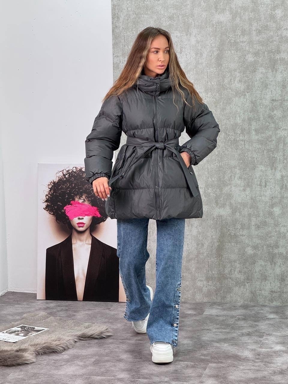 пуховик женский,куртка женская зимняя,женская куртка,куртка пуховик,куртка с поясом женская зимняя