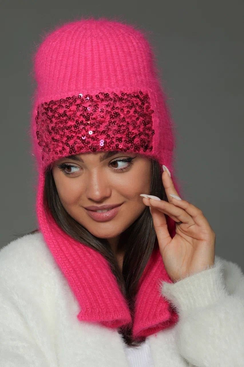 шапка ушанка из ангоры,шапка ушанка с утеплителем из ангоры glamour boutique,шапка ушанка женская ангора,женская шапка,шапка ушанка
