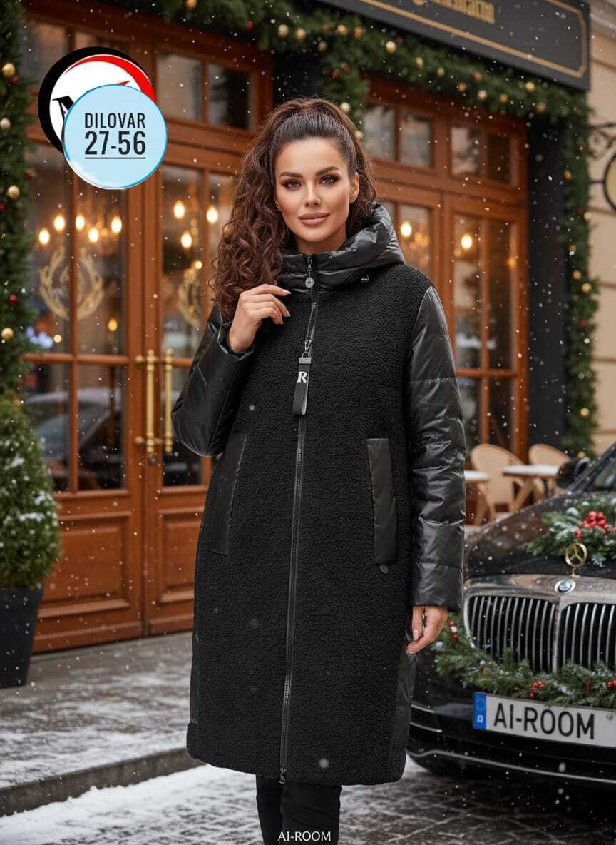 пальто комбинированное,куртка женская,куртка удлиненная,зимнее полупальто,пальто женские