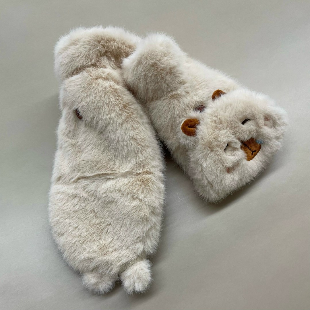 варежки женские minaku мишка 24 см бежевый,варежки подростковые minaku мишка 24 см бежевый,плюшевые варежки,плюшевая варежка,варежки митенки