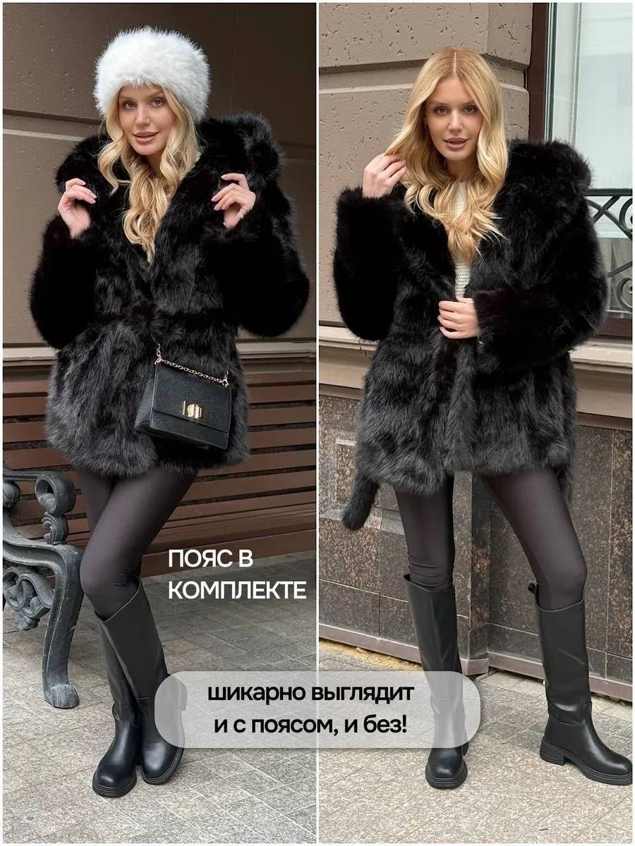 шуба искусственная,шуба,женская шуба,шуба искусственная экошуба зимняя fashion lis цвет черный,шуба искусственная короткая экошуба цвет черный