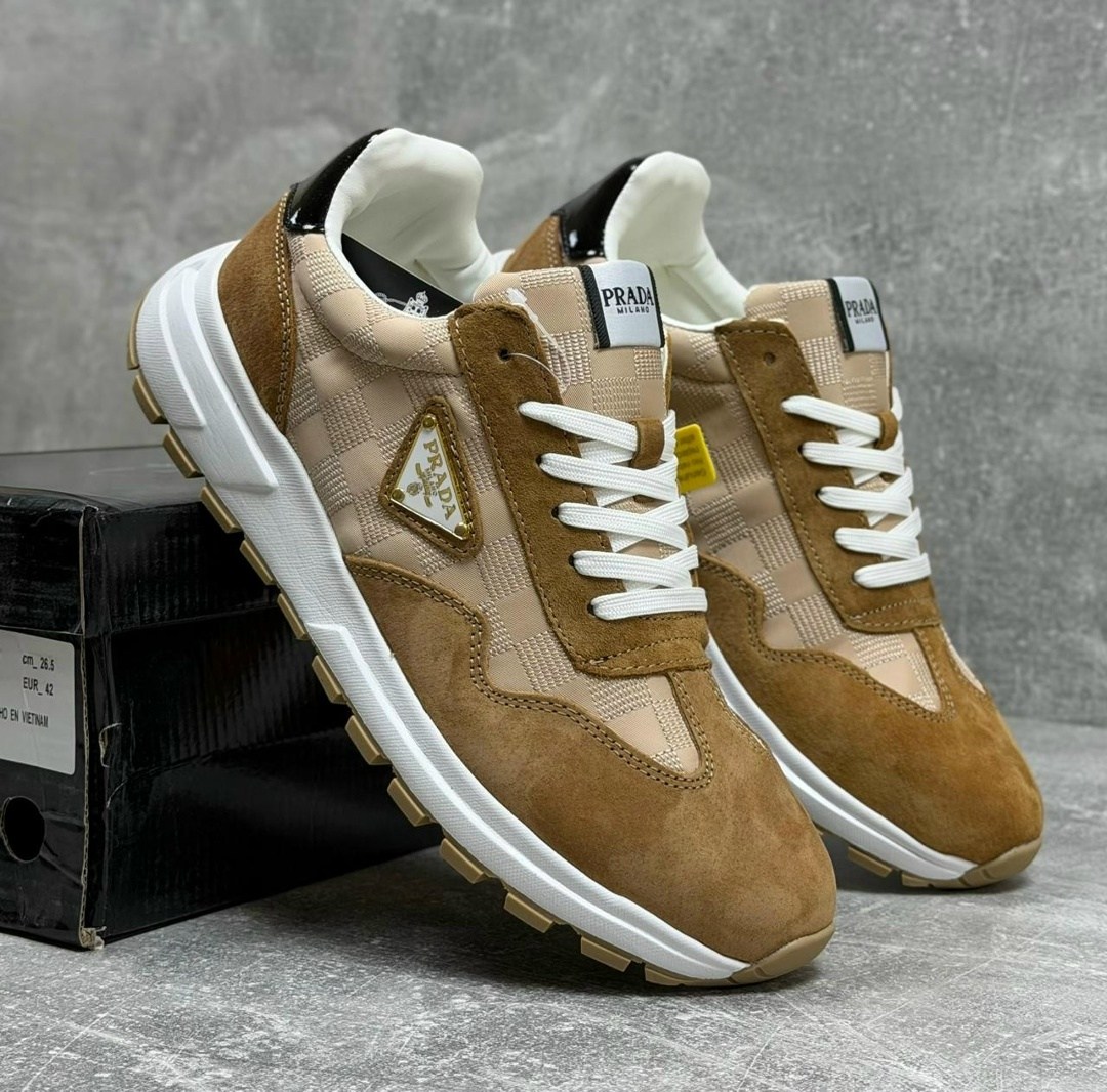 кроссовки prada,,комбинированные кроссовки prada,мужская  кроссовки,мужские кроссовки prada