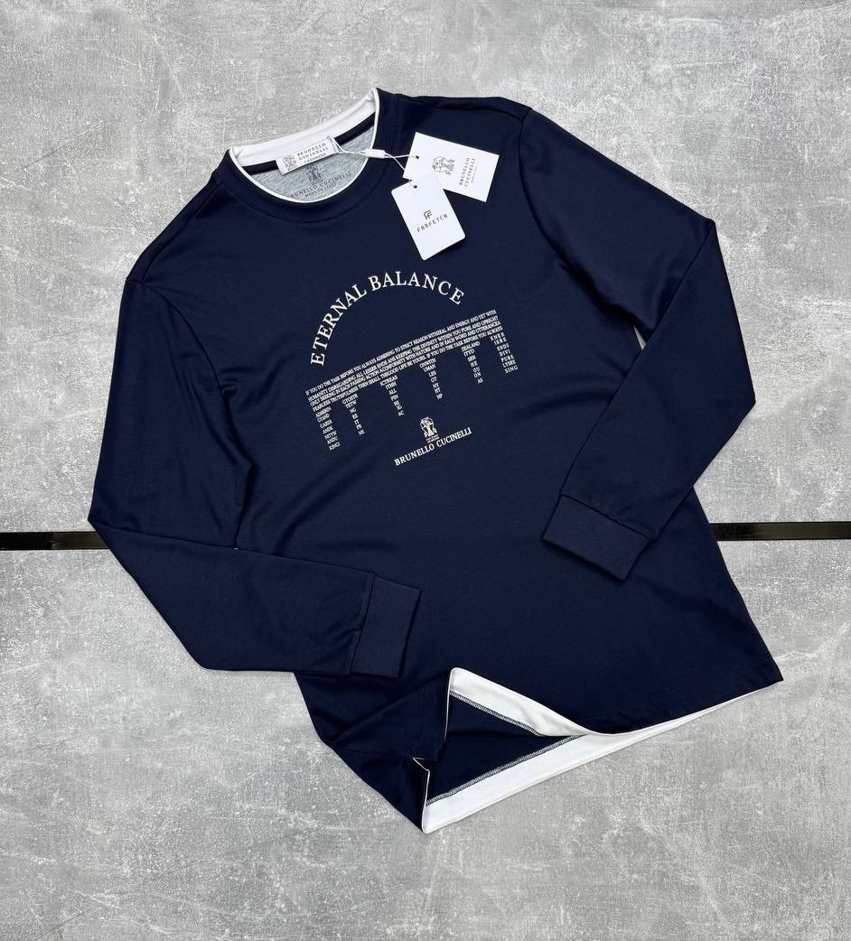 мужские свитшоты,лонгслив brunello cucinelli,мужской лонгслив,брендовые свитшоты,стильный свитшот