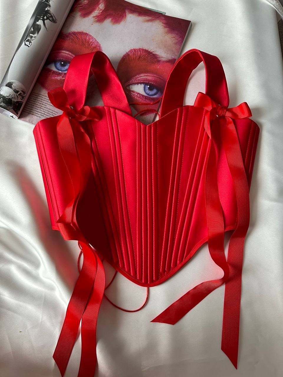 корсет атласный,корсет красный,женские корсеты,корсет,корсет топ