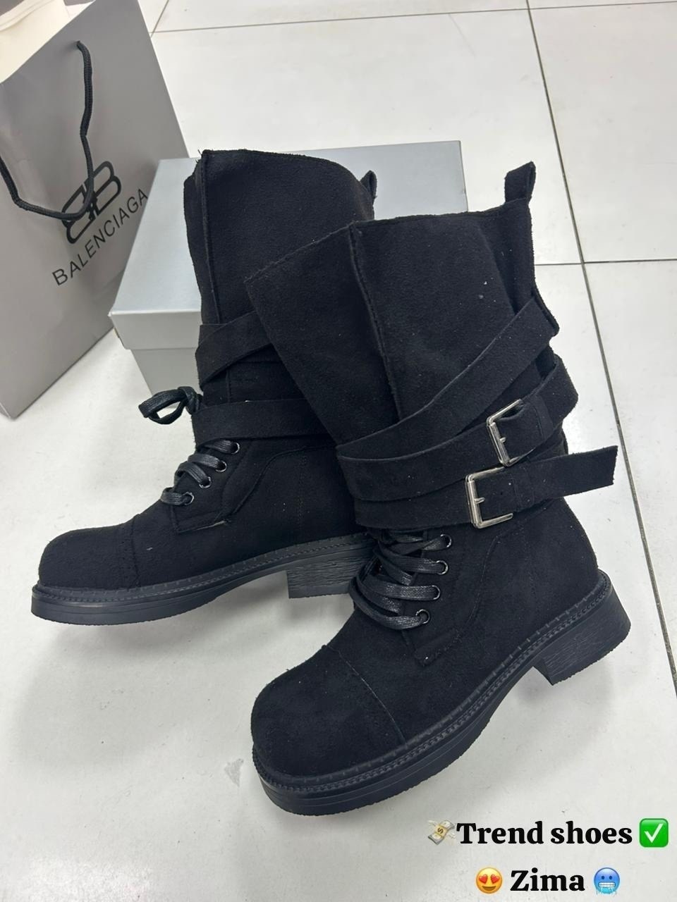 женские ботинки,, женская,ботинки осенние с натуральным мехом balenciaga,зимние женские ботинки