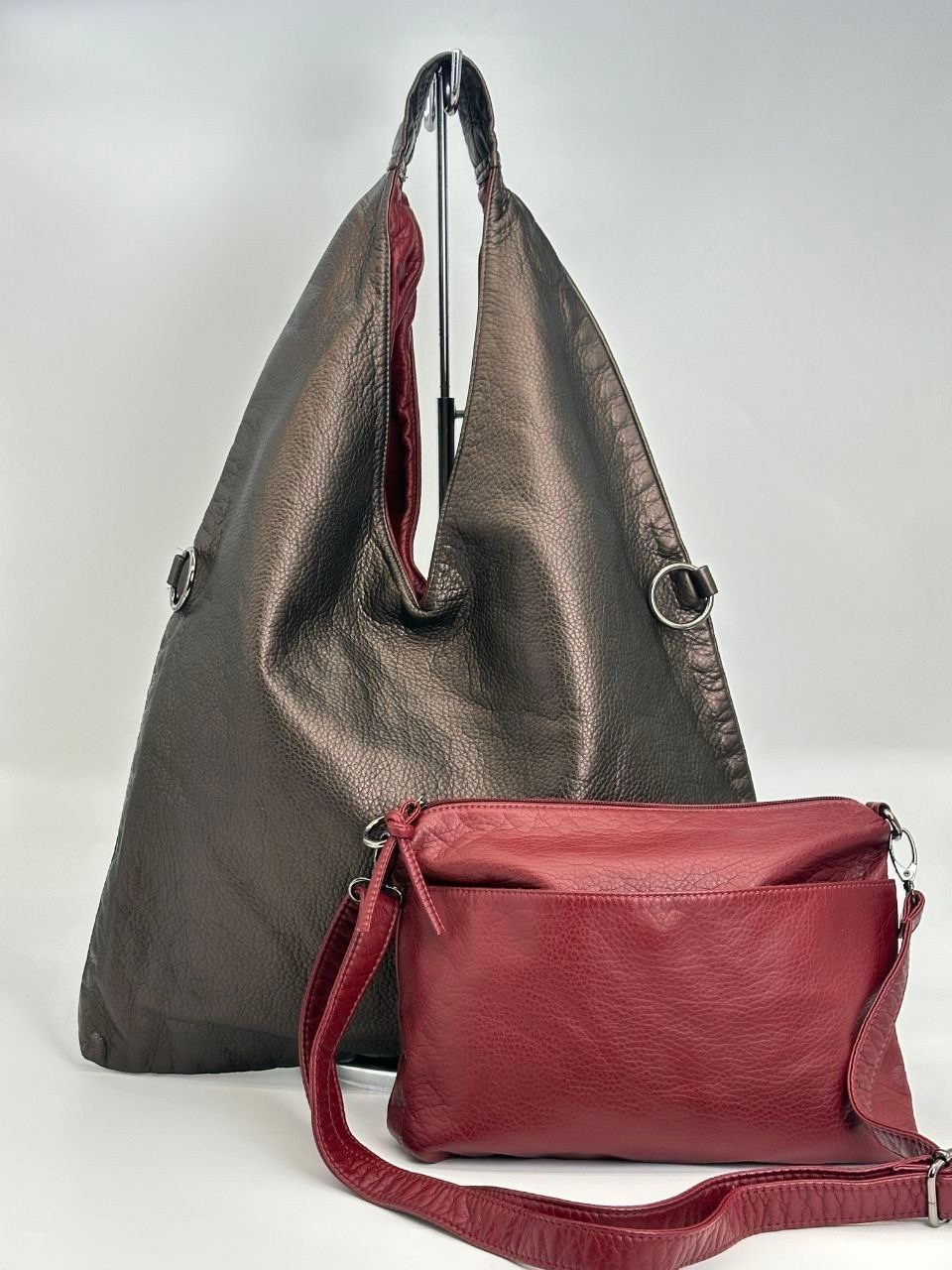 сумка хобо на плечо,комплект сумка,сумка,сумка эко,двусторонняя сумка