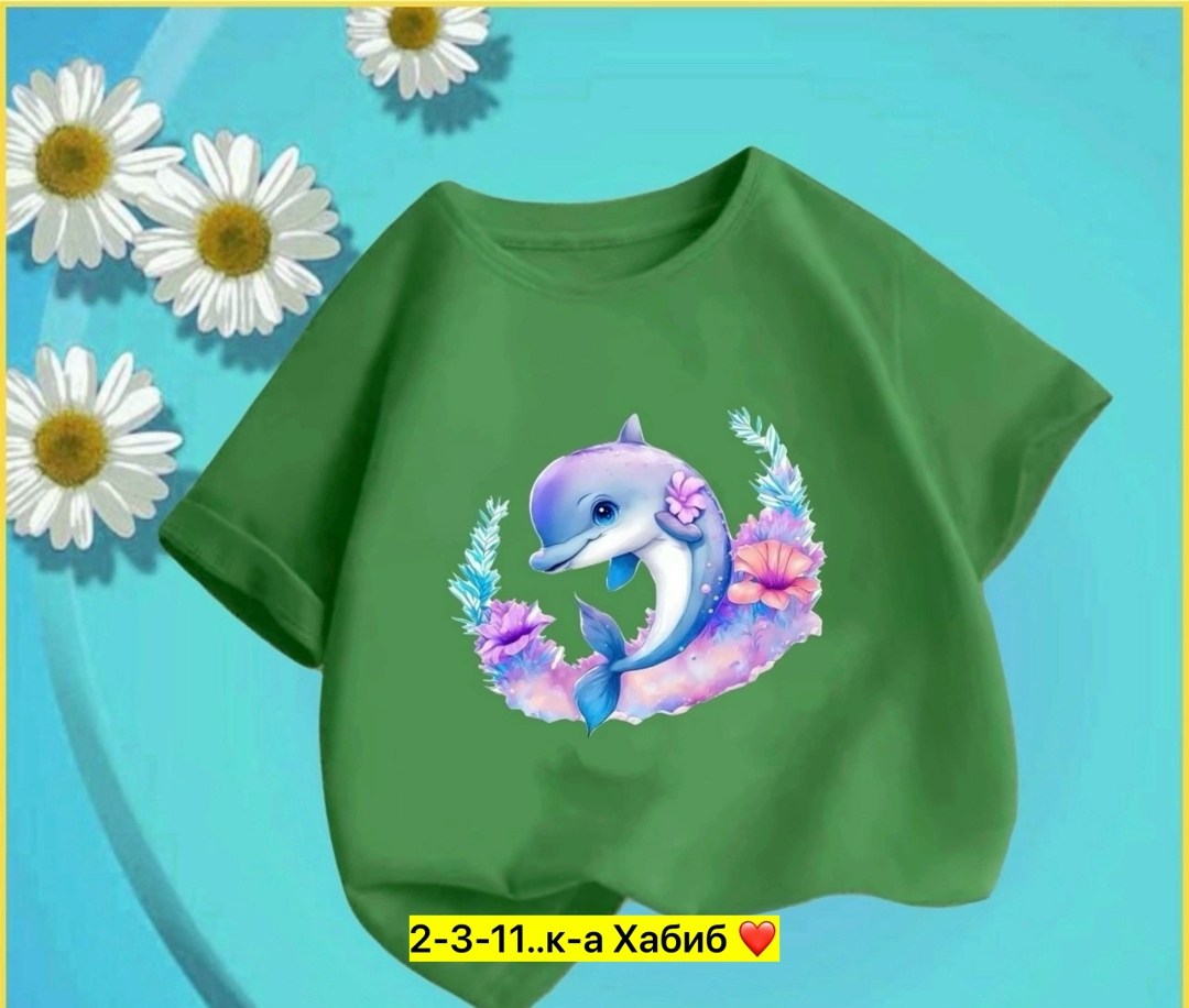 футболка дельфин,детская футболка дельфин,футболка для девочек,детская футболка,летние футболки