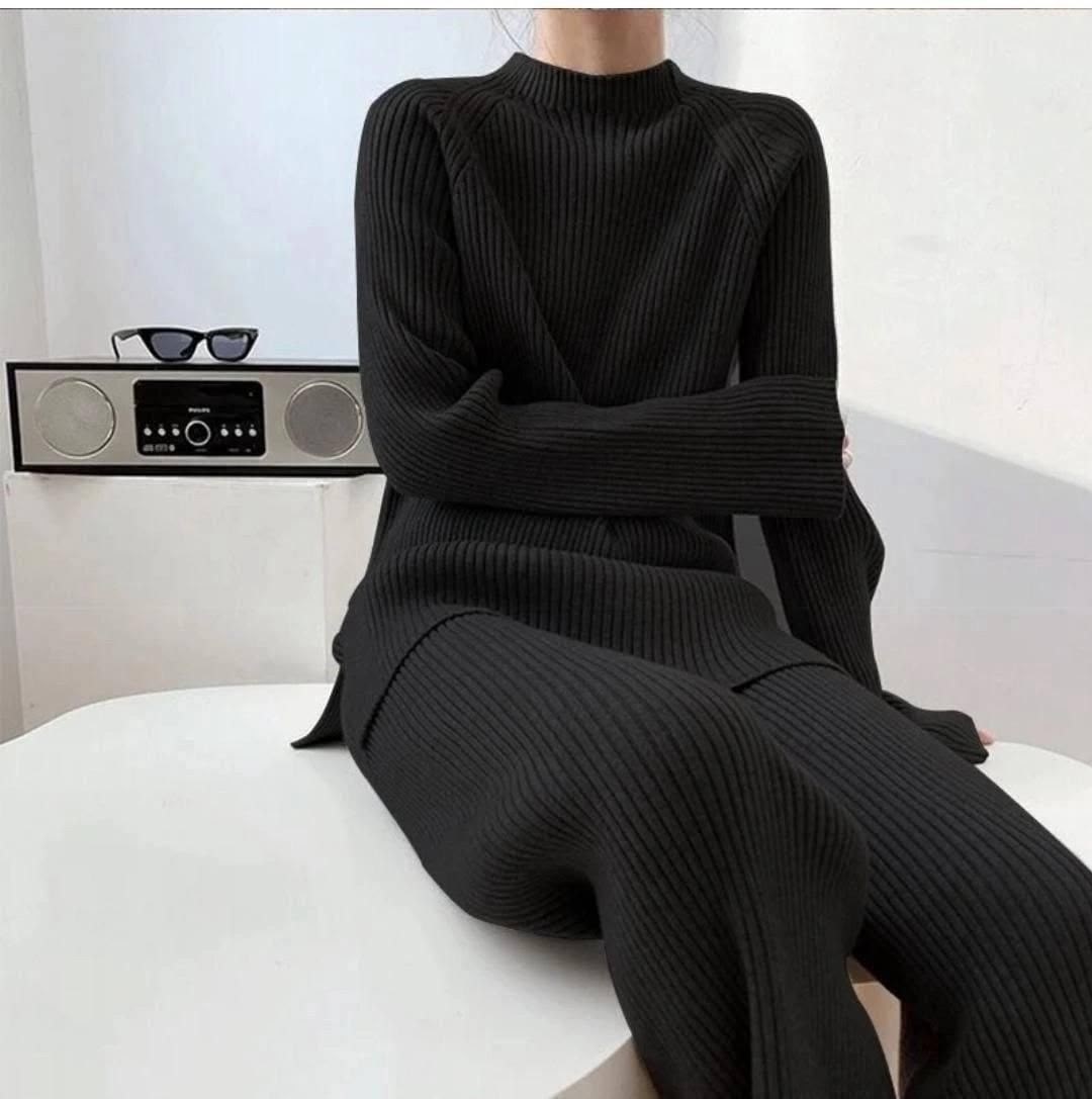 женский трикотажный костюм из двух предметов,hirsionsan кашемировые трикотажные комплекты для,вязаные костюмы,повседневный трикотажный костюм,женский трикотажный костюм