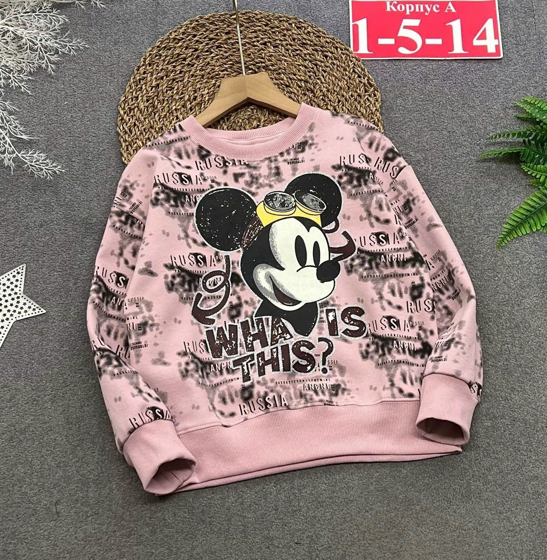 детская кофта,кофта свитшот для девочек,свитшот для девочки минни,детский свитшот кофта,свитшот женская