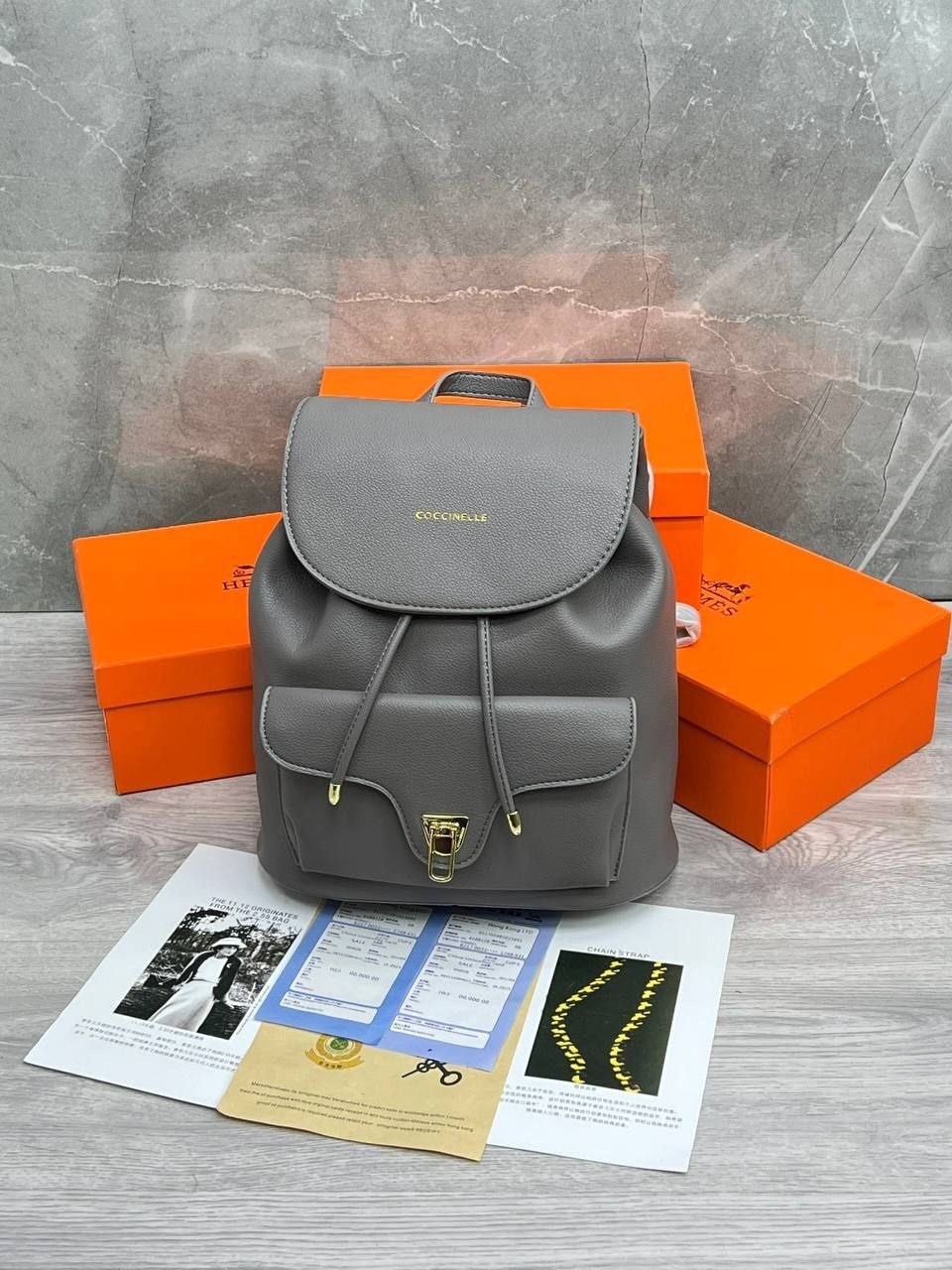 рюкзак coccinelle,женские рюкзаки,рюкзак,брендовые рюкзаки,рюкзак женский кожаный