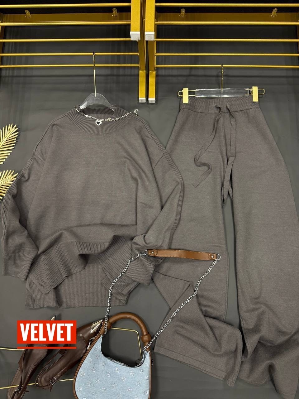 трикотажный костюм,костюм с брюками,трикотажный вязаный костюм с брюками,кашемировый костюм,кашемировый костюм женский