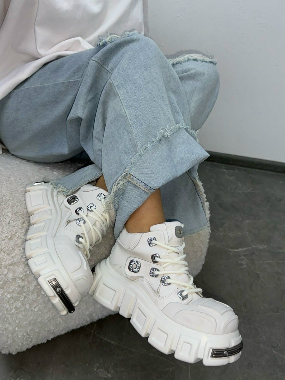 ботинки new rock массивные на высокой подошве,,кроссовки женские balenciaga, на платформе,ботинки нью рок