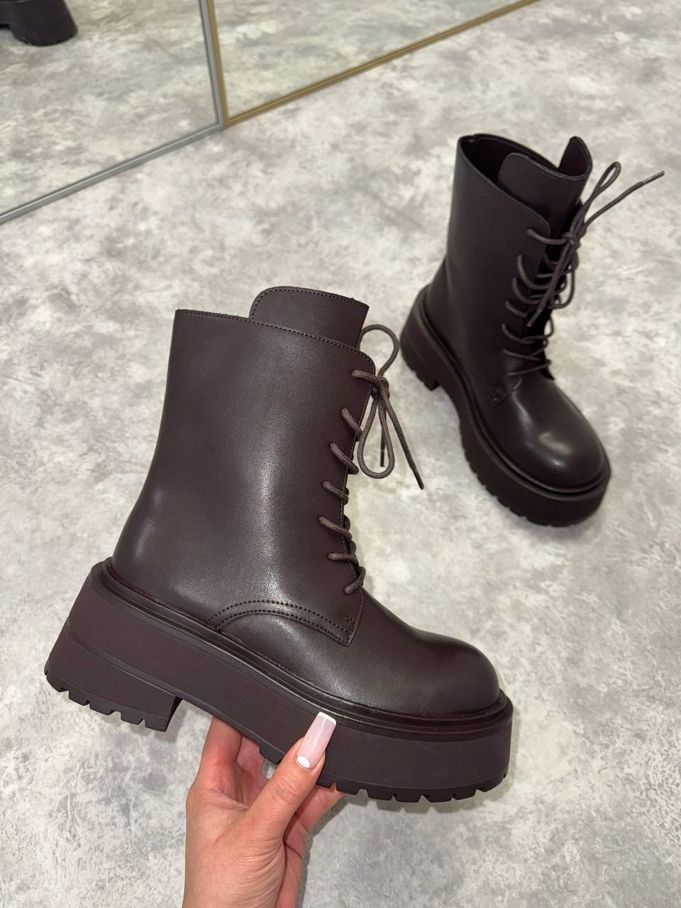 ,ботинки,коричневые женские ботинки fox shoes,ботинки женские,ботинки на платформе