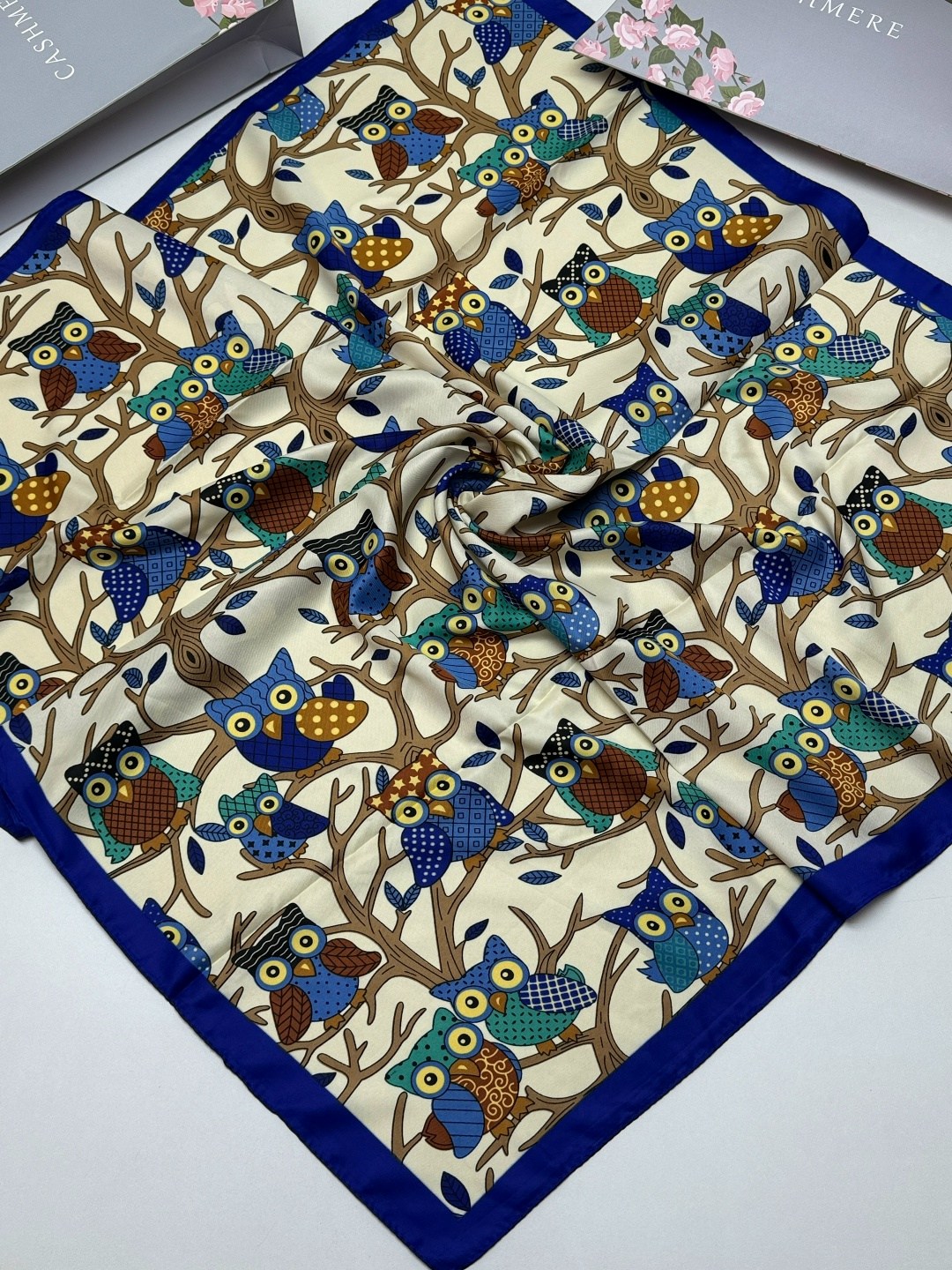 платки шелковые,платок с совами,платки женские,платка,платки шарф