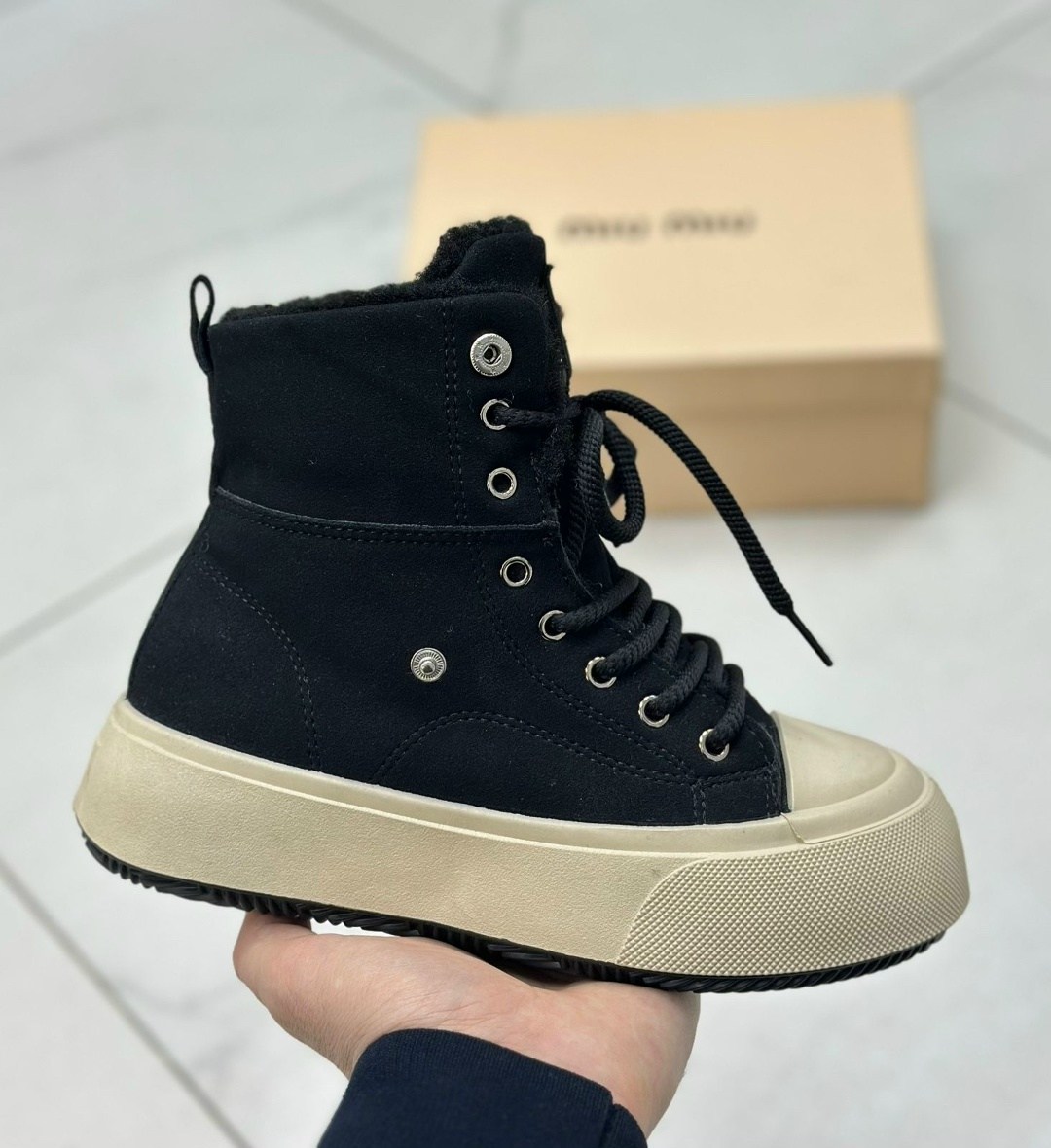 кроссовки с мехом miu miu,кроссовки с мехом miu miu miu цвет черный,,зимняя женская ,кеды miu miu