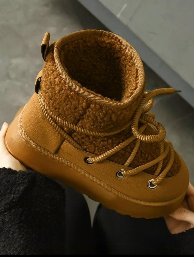 угги женские зимние на платформе луноходы ugg 278448831,угги женские зимние с шнурками,угги женские зимние на платформе луноходы ugg цвет коричневый,непромокаемые и теплые зимние женские ботинки на пл
