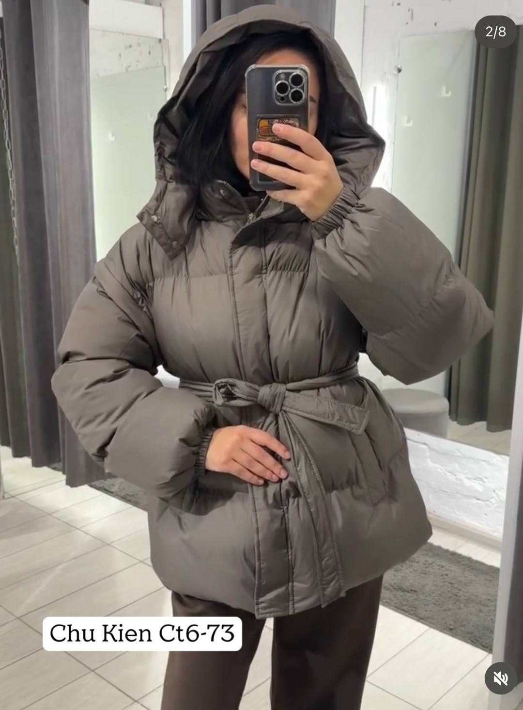 куртка с поясом,куртка оверсайз,стильные пуховики,женская куртка,куртка пуховик женская