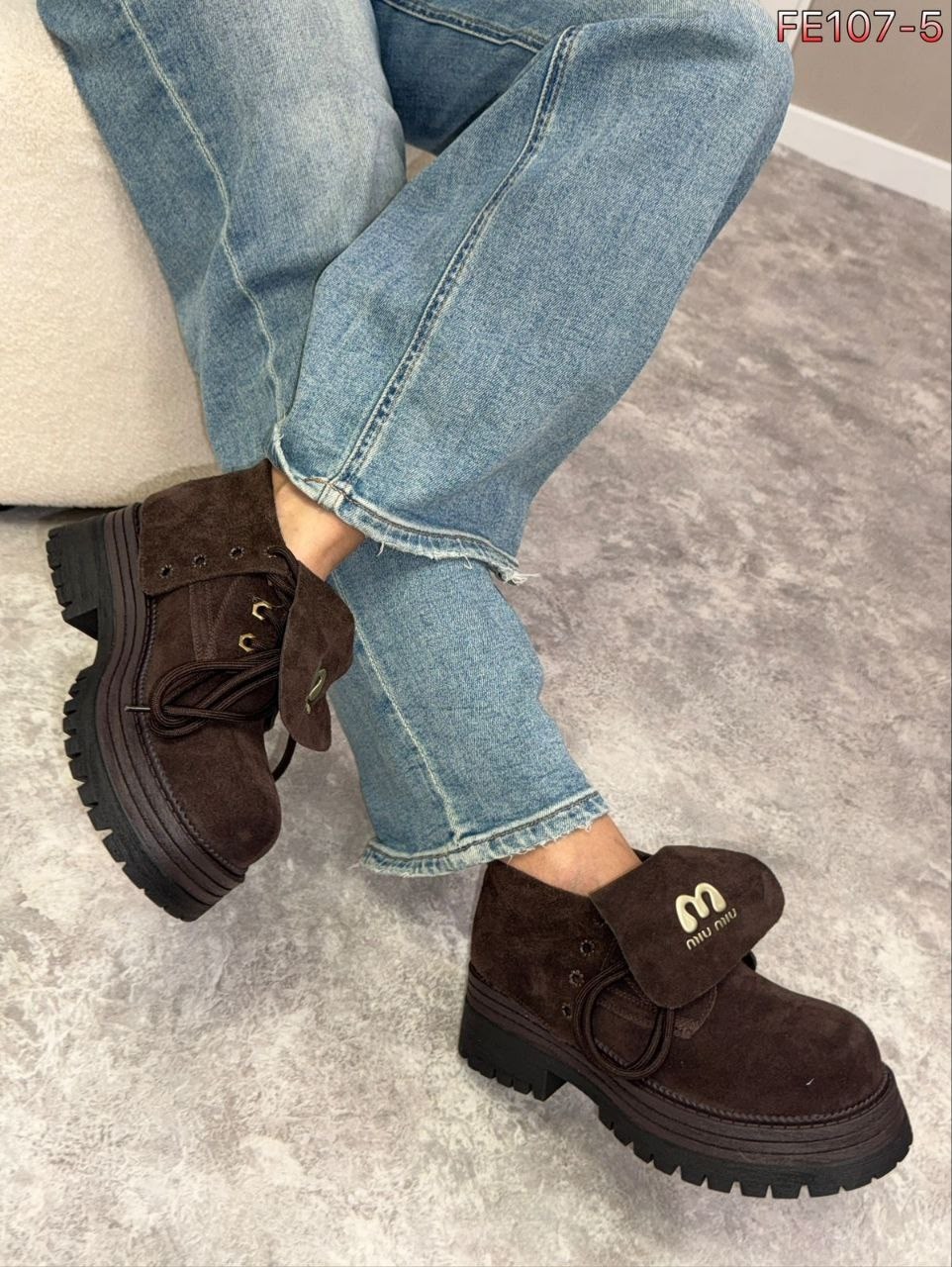 ,женские ботинки,ботинки miu miu,ботинки замшевые женские miu miu,ботинки miu miu зимние шоколадные