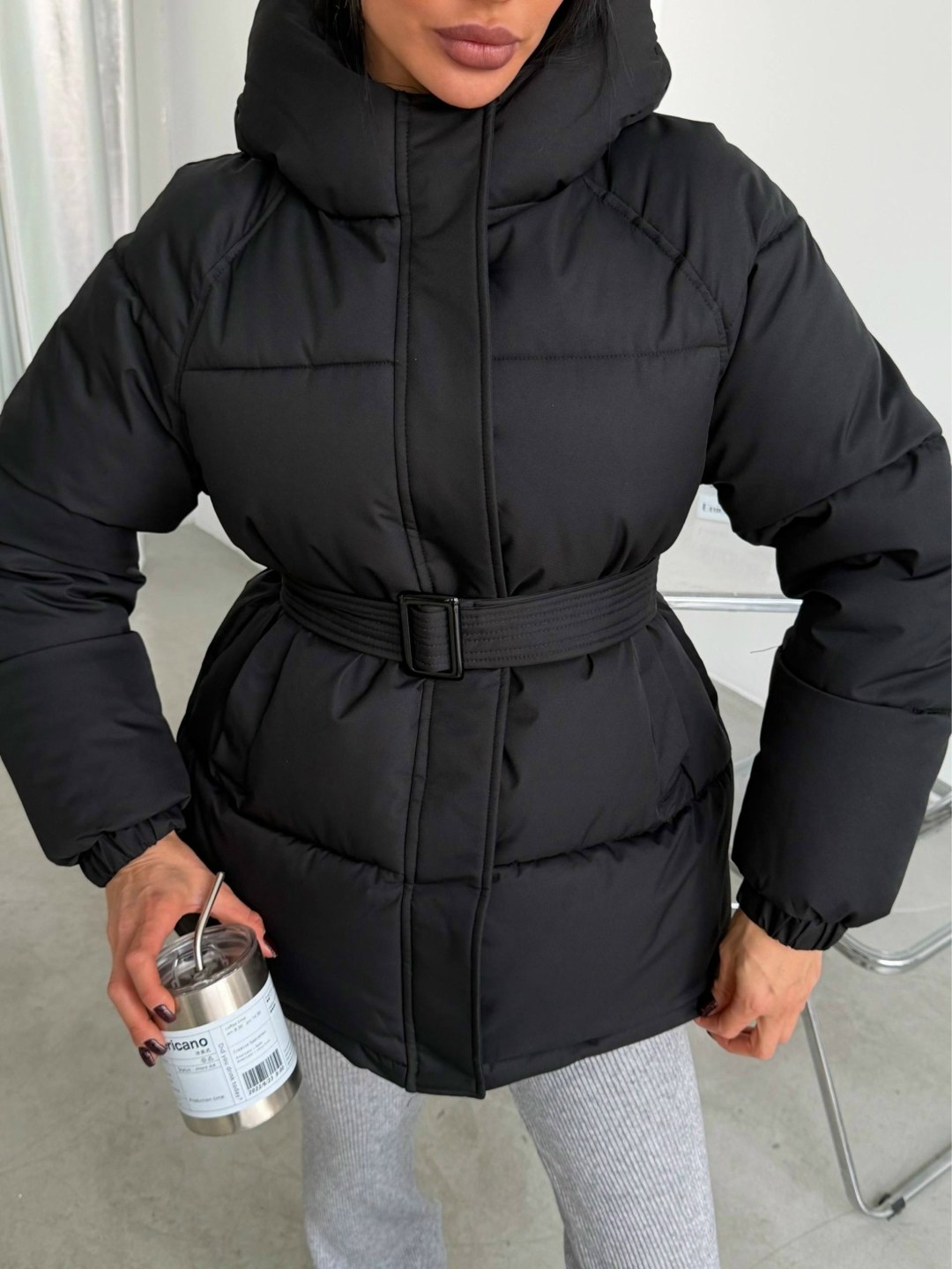 зимняя женская куртка,куртка пуховик,куртка оверсайз зимний с поясом d&a style,женский пуховик,куртка женская демисезонная