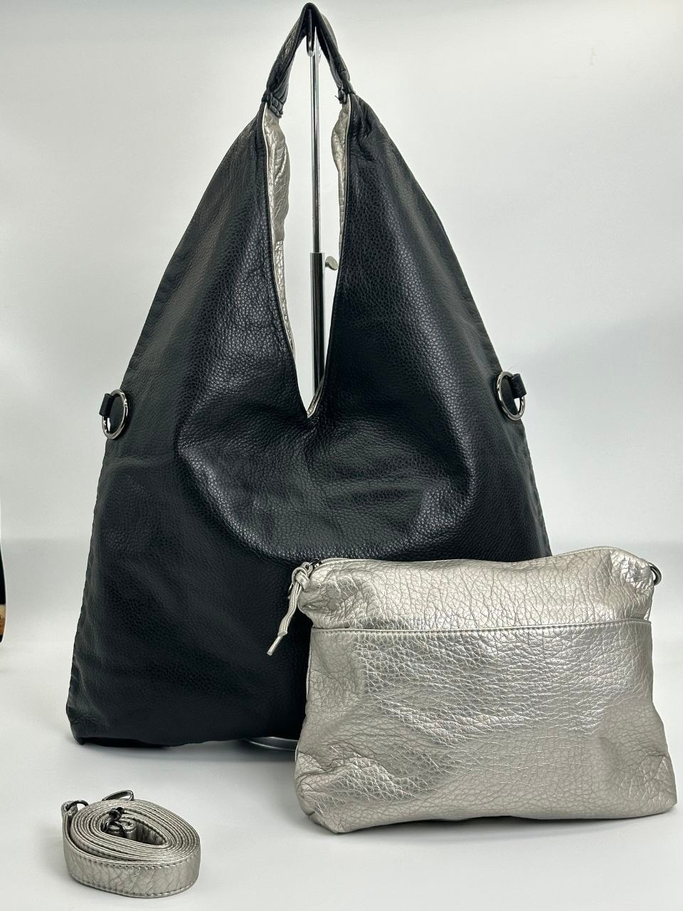 сумка хобо на плечо,комплект сумка,сумка,сумка эко,двусторонняя сумка