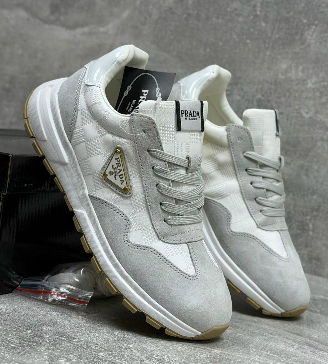 кроссовки prada,,комбинированные кроссовки prada,мужская  кроссовки,мужские кроссовки prada