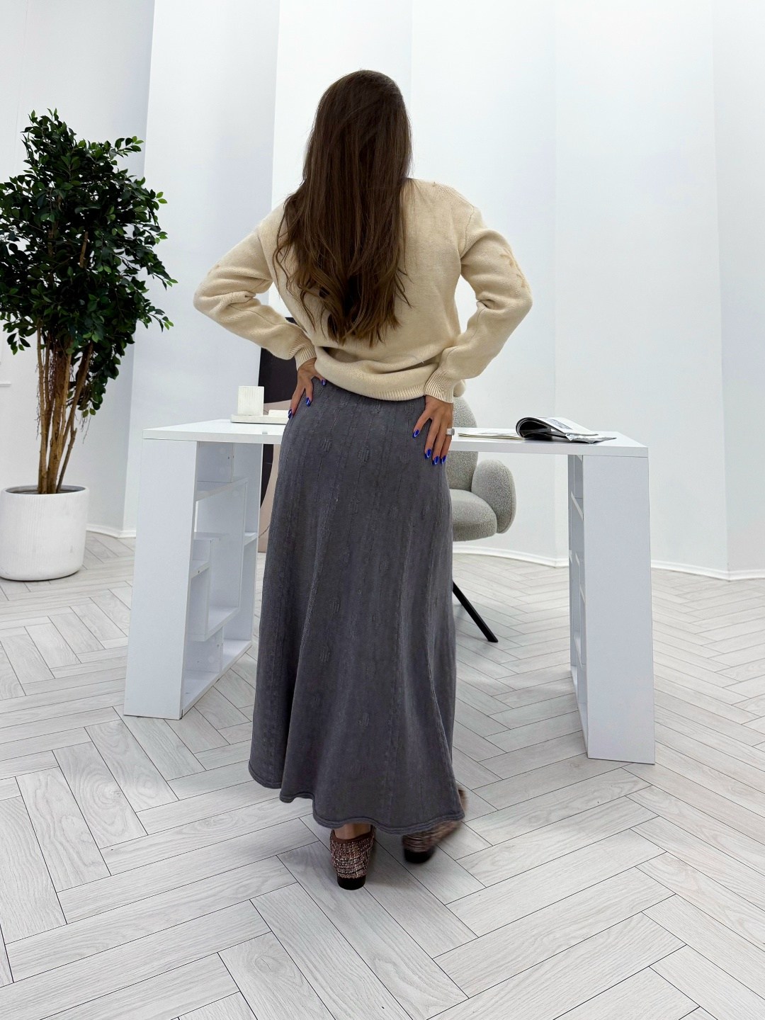 юбка женская,юбка стильная,теплая юбка,юбка миди,юбка атласная макси