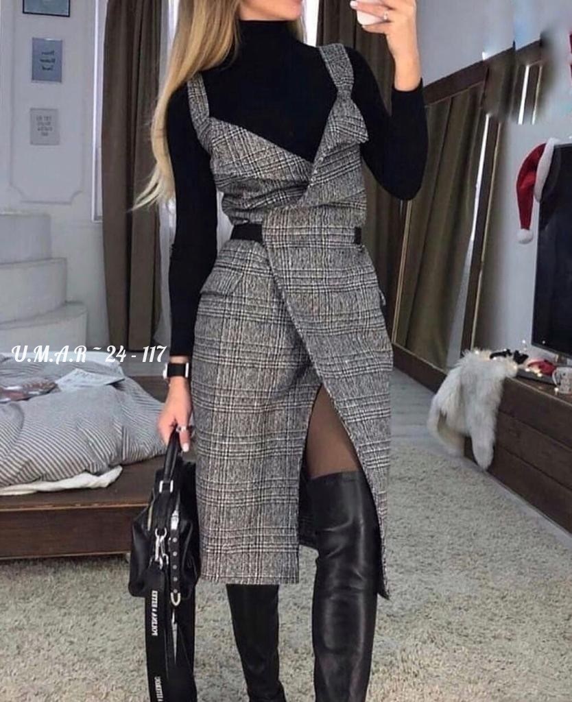 теплый сарафан,стильные наряды,сарафан из кашемира,сарафан женский платье,теплый сарафан офисный