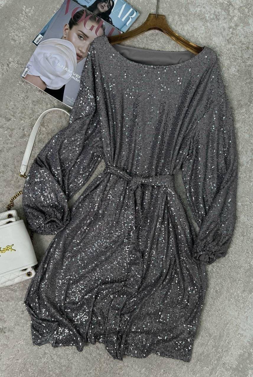 платье charutti свети как звезда (с поясом),платье с пайетками,платье,платье женская,платье с поясом