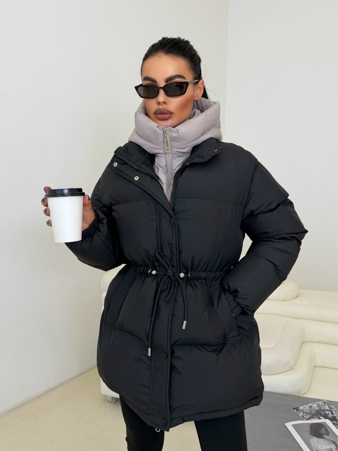 куртка пуховик,куртка на синтепоне,куртка с поясом,женская зимняя куртка,пуховик с поясом