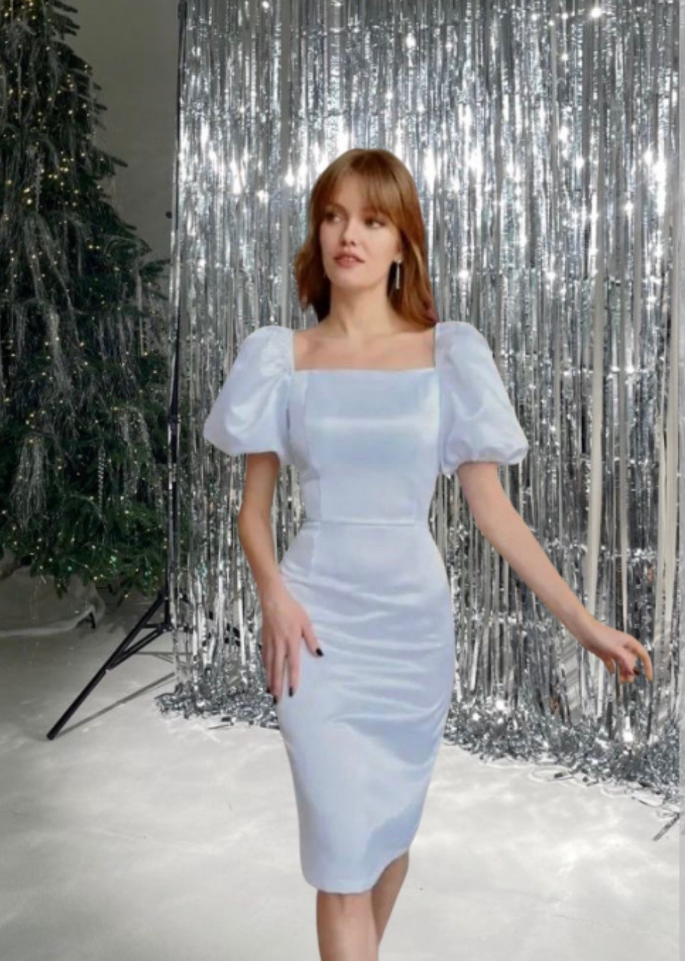 нарядное платье,платье,атласное платье,платье миди,вечернее платье
