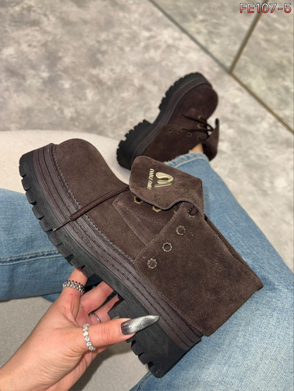 ,женские ботинки,ботинки miu miu,ботинки замшевые женские miu miu,ботинки miu miu зимние шоколадные