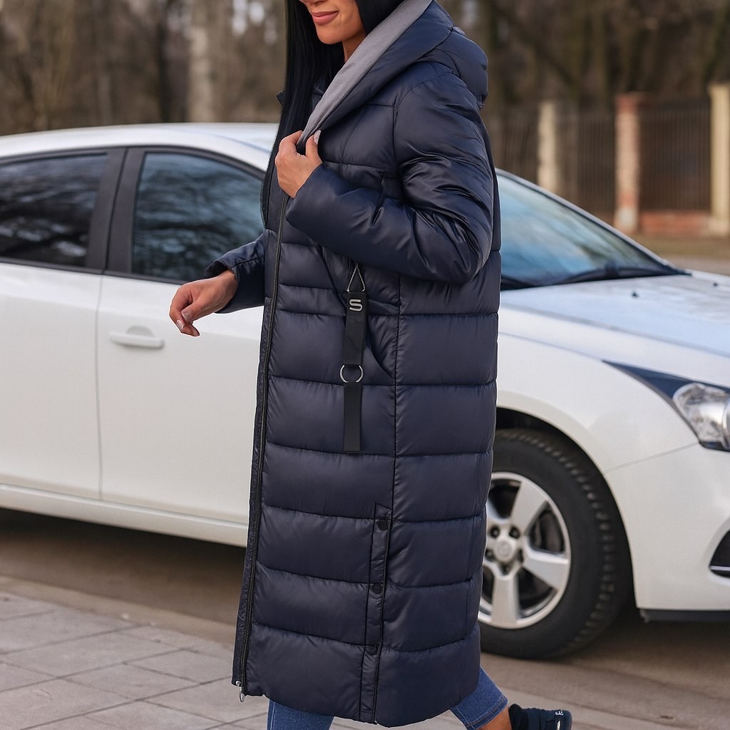 пуховик длинный зимний с капюшоном luxury plus,пуховик женский,удлиненная куртка зимняя,удлиненная куртка,куртка зимняя женская длинная