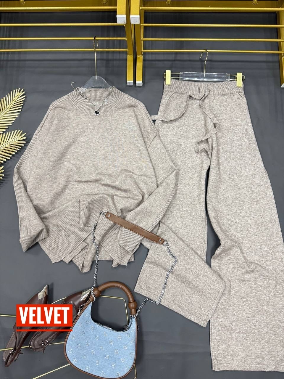 трикотажный костюм,костюм с брюками,трикотажный вязаный костюм с брюками,кашемировый костюм,кашемировый костюм женский