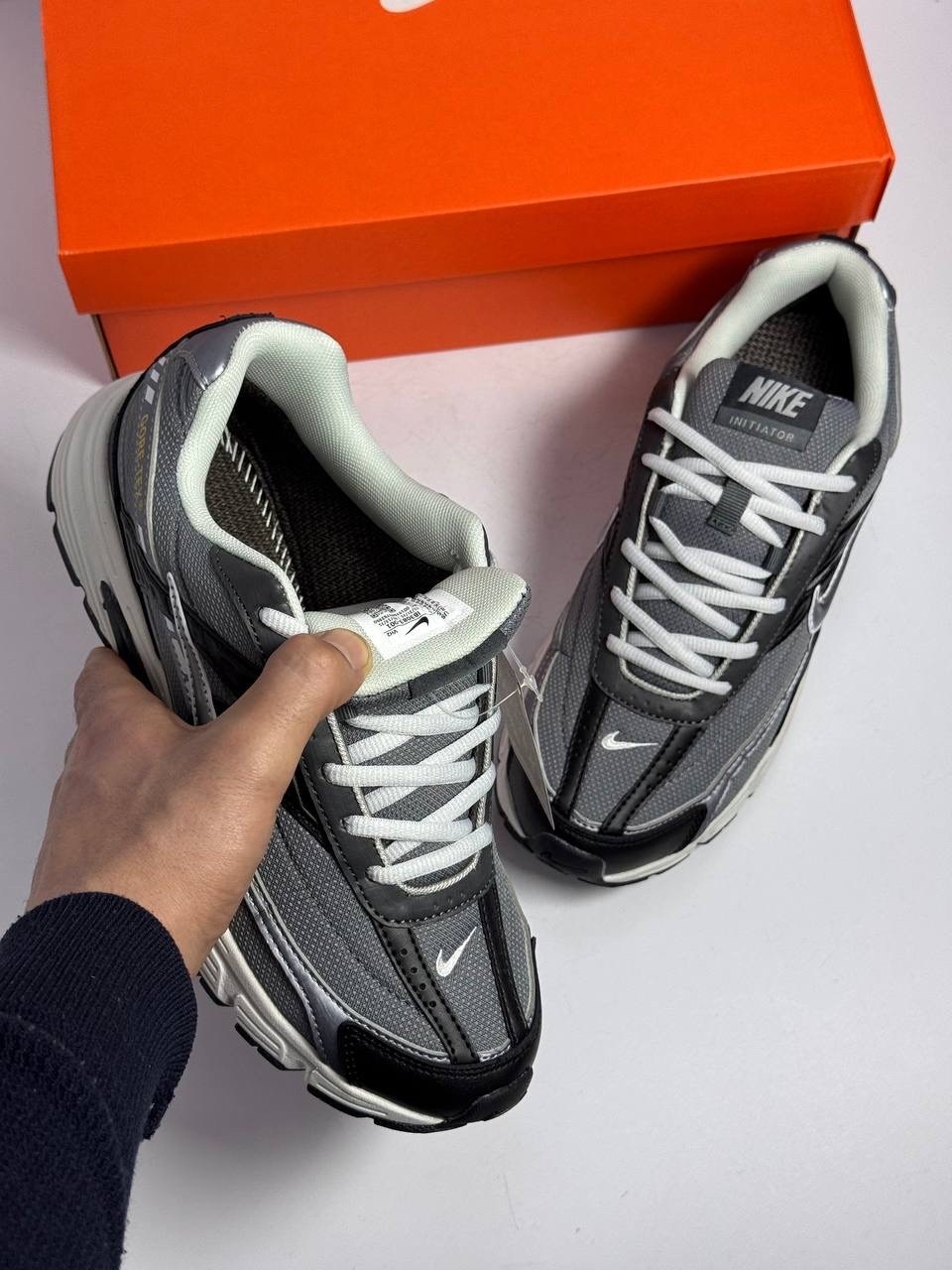 кроссовки nike initiator,кроссовки nike,кроссовки nike initiator цвет серый,кроссовки мужские nike initiator графитовые ib3083-001,кроссовки nike initiator 'anthracite cool grey'