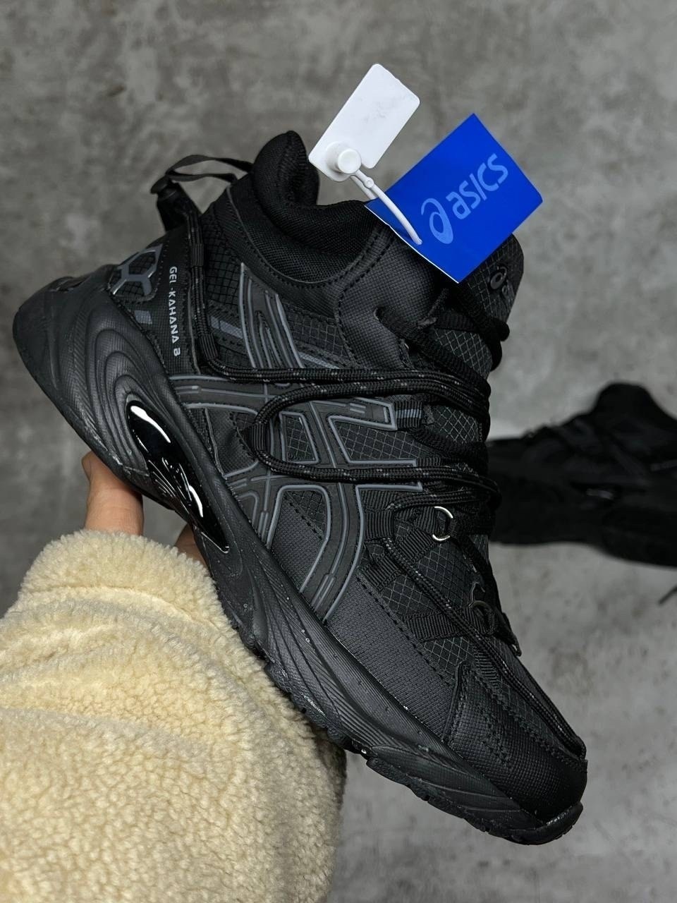 кроссовки gel nandi high black asics,кроссовки gel nandi high black carrier grey asics,мужские кроссовки asics,зимние мужские кроссовки asics gel - nyc,кроссовки asics gel kahana 8