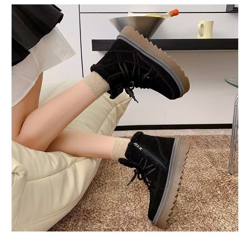 , женская зимняя,женские зимние ботинки из коровьей замши на платформе,женские зимние ботинки,модная зимняя  женская