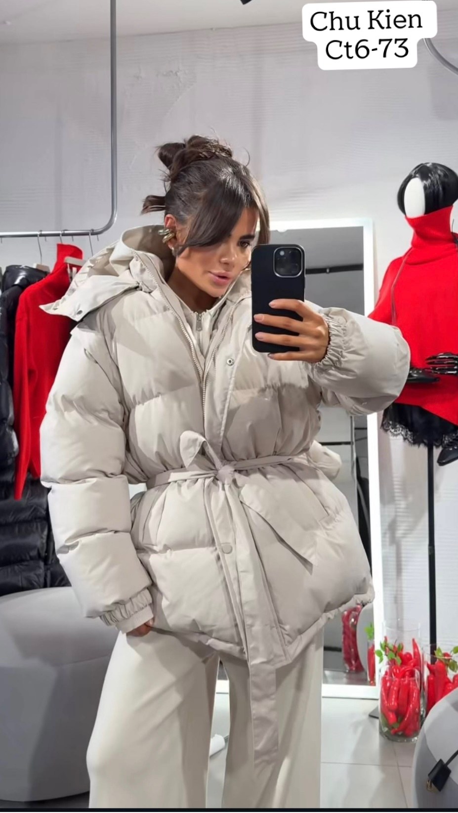 куртка с поясом,куртка оверсайз,стильные пуховики,женская куртка,куртка пуховик женская